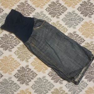 Denim maternity skirt